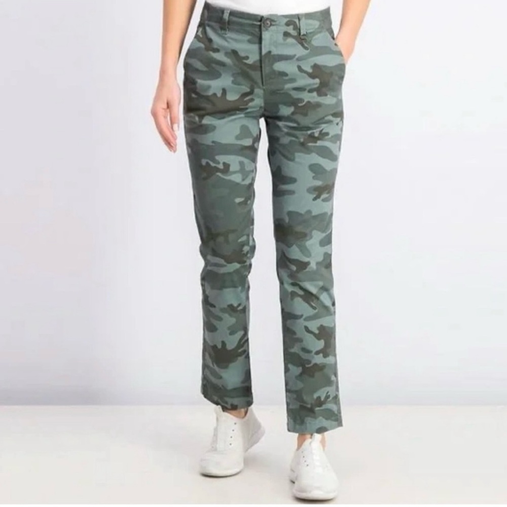 Size 4, Gap, Girlfriend Chino, camo
